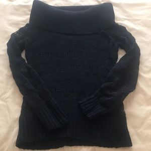 Marciano Cable Knit Black Sweater